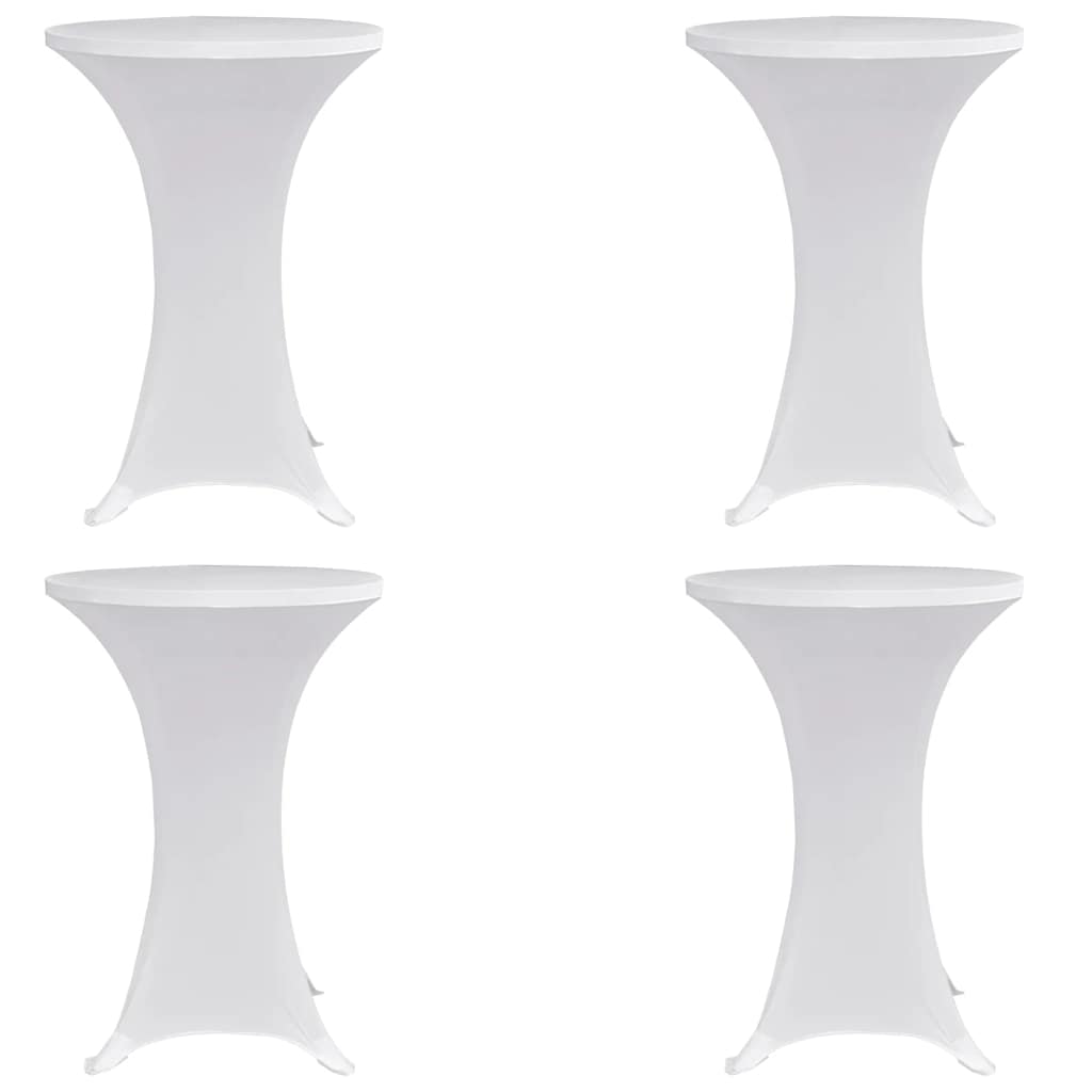 Överdrag till ståbord Ø60 cm vit stretch 4 st