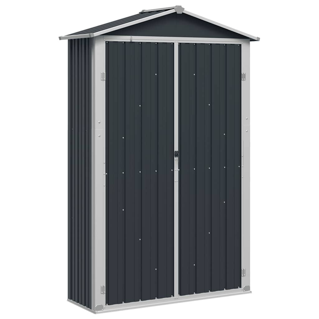 Trädgårdsskjul antracit 116x45x175 cm galvaniserat stål