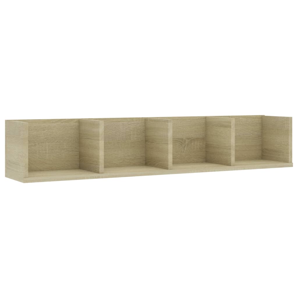 CD-hylla sonama-ek 100x18x18 cm konstruerat trä