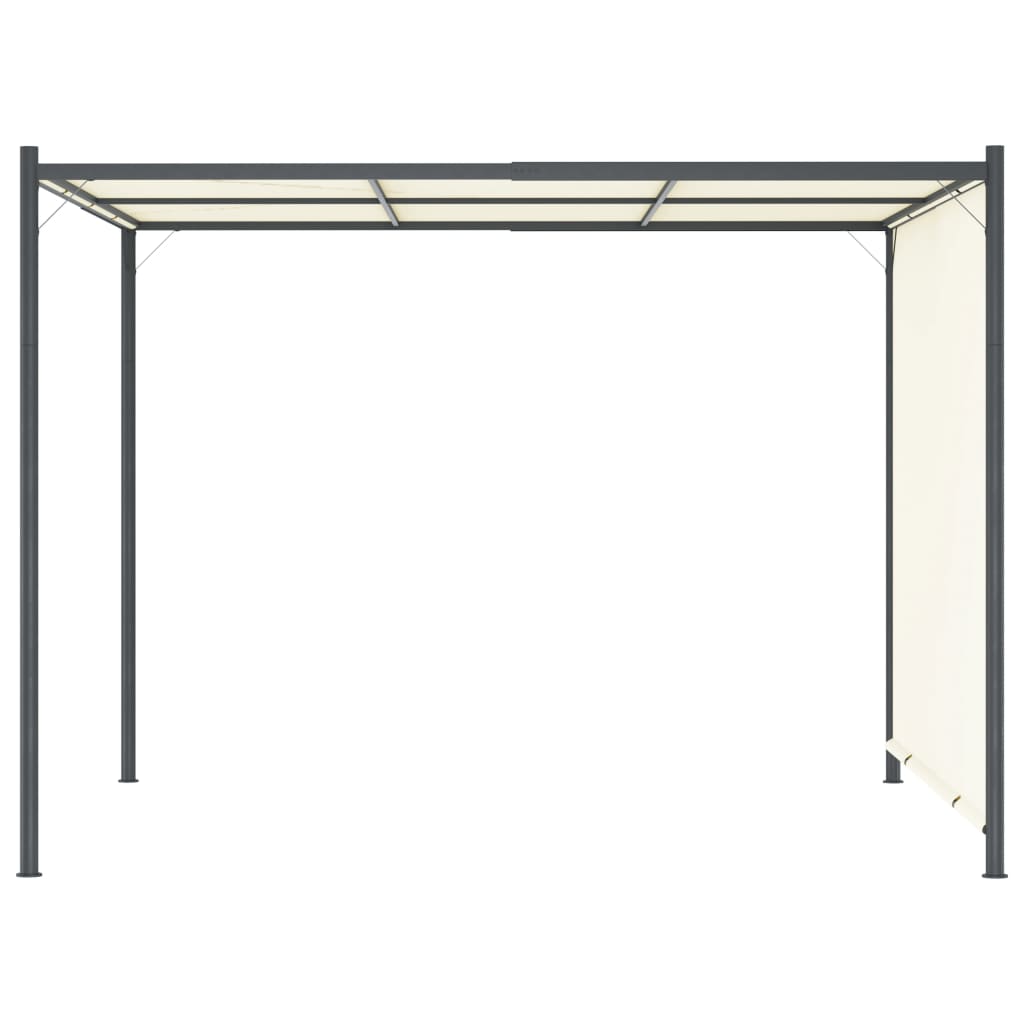 Pergola med justerbart tak gräddvit 3x3 m stål