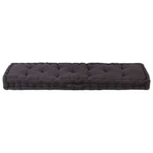 Dyna till pallsoffa bomull 120x40x7 cm svart