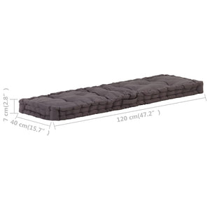 Dyna till pallsoffa bomull 120x40x7 cm antracit