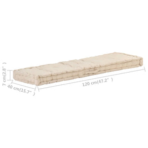 Dyna till pallsoffa bomull 120x40x7 cm beige
