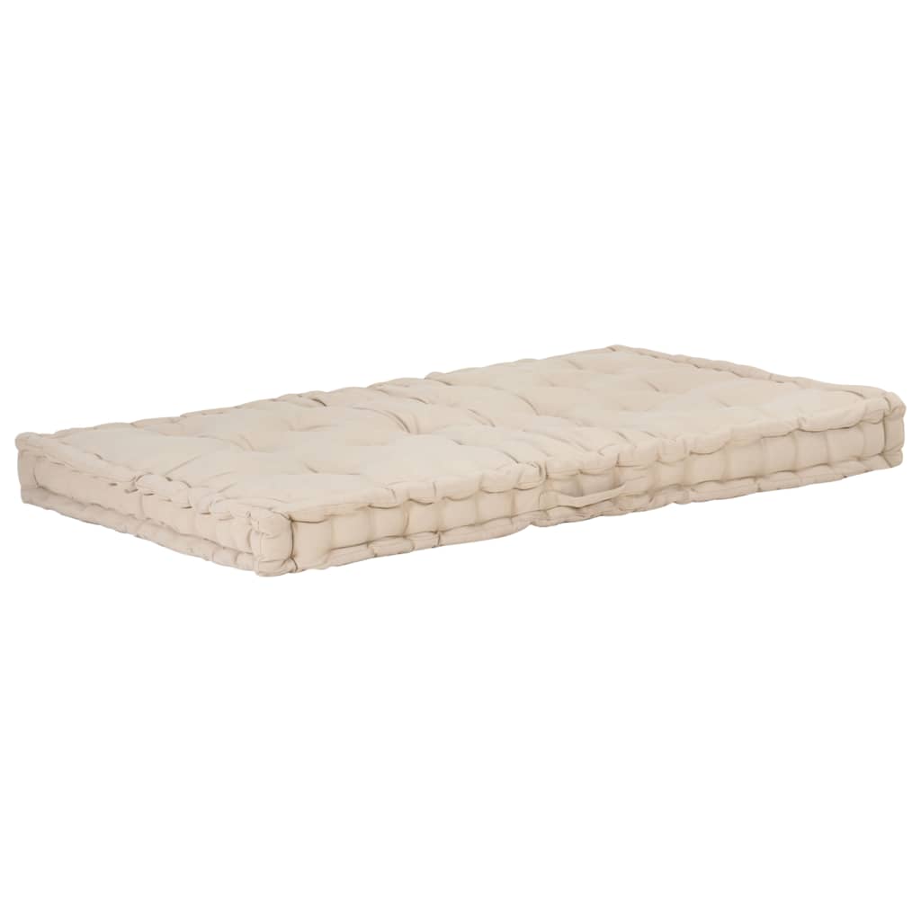 Dyna till pallsoffa bomull 120x80x10 cm beige