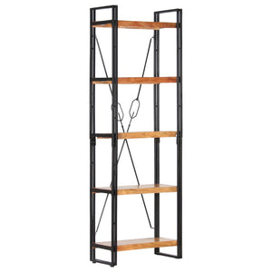 Bokhylla med 5 hyllor 60x30x180 cm massivt akaciaträ
