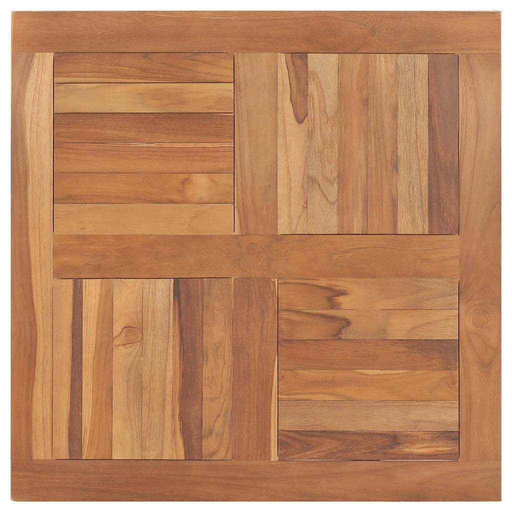 Bordsskiva massiv teak fyrkantig 80x80x2,5 cm