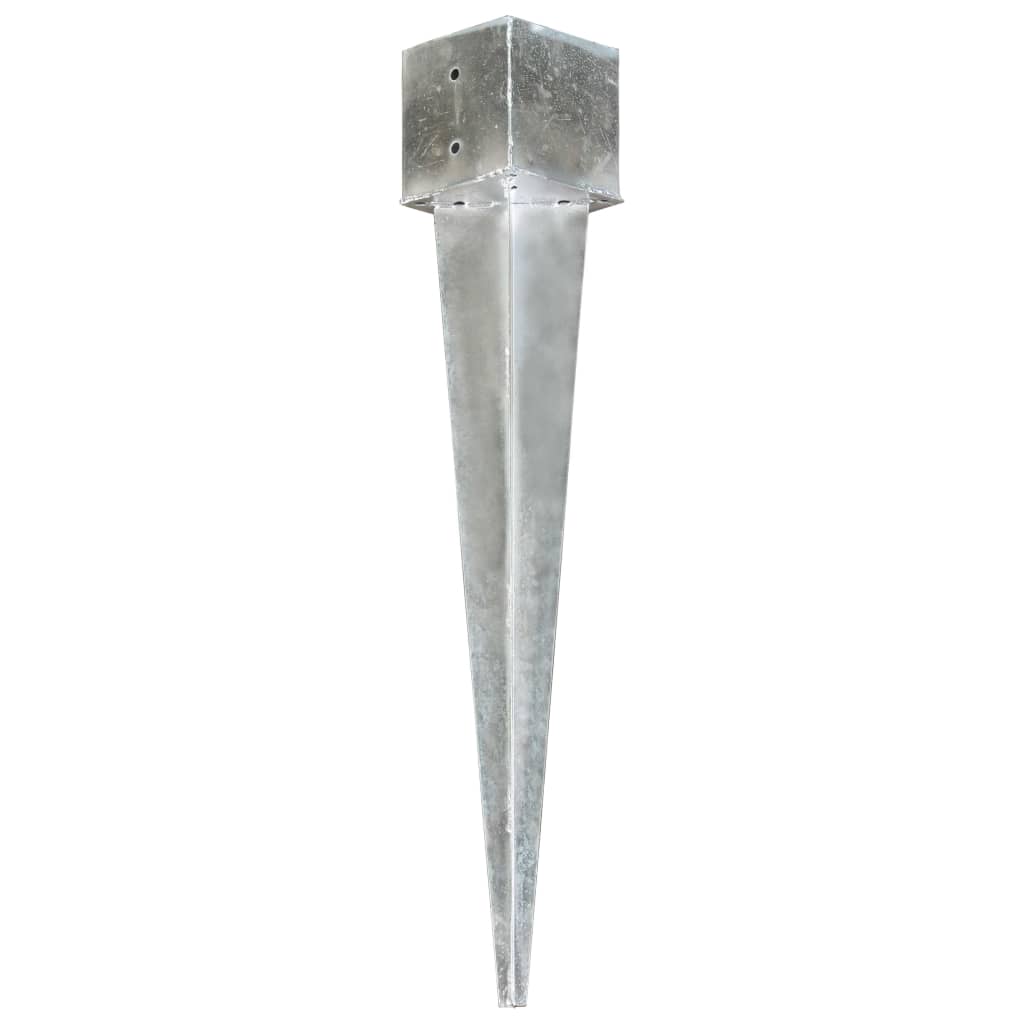 Markspikar 2 st silver 14x14x91 cm galvaniserat stål