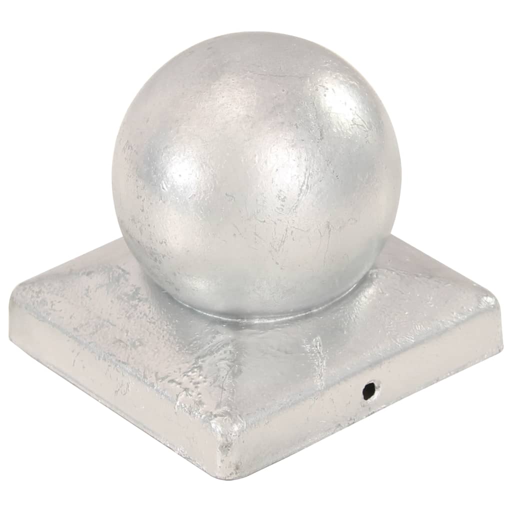 Stolphattar klot 6 st galvaniserad metall 101x101 mm