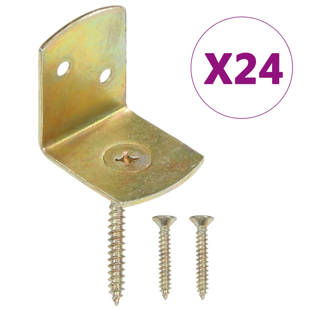 L-beslag till staketpanel 24 st galvaniserad metall