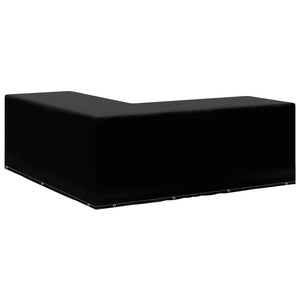 Nature Överdrag till trädgårdsmöbler L-form 12 öljetter 250x250x90 cm