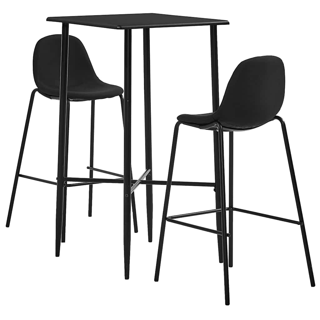 Bargrupp 3 delar tyg svart
