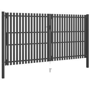 Trädgårdsgrind stål 400x200 cm antracit