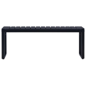 Trädgårdsbänk 120,5 cm PS-skiva svart