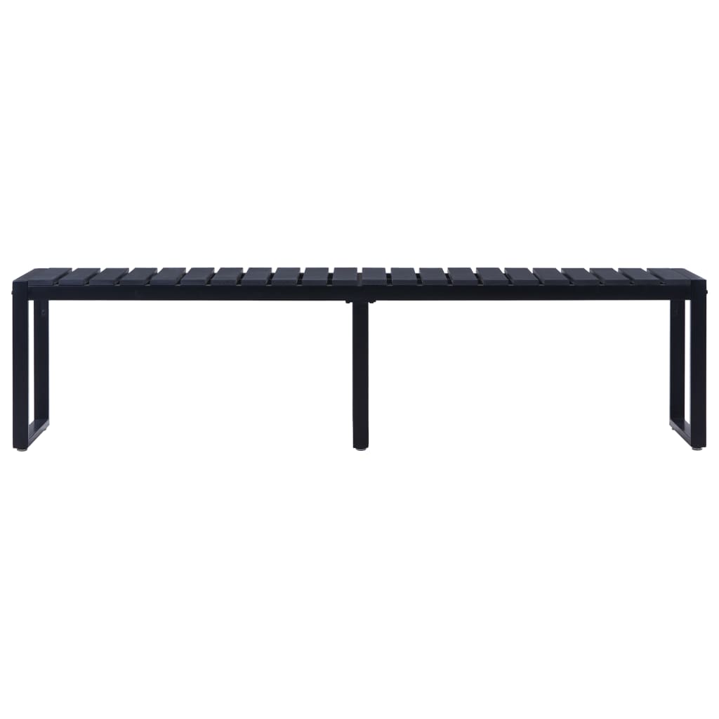 Trädgårdsbänk 180 cm PS-skiva svart