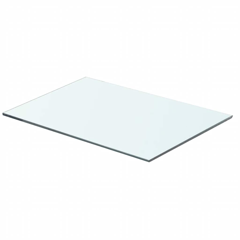 Hyllplan 2 st glas genomskinlig 50x30 cm