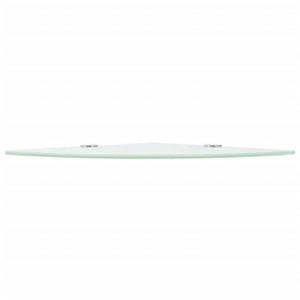 Hörnhyllor 2 st kromade hyllkonsoler glas vit 35x35 cm