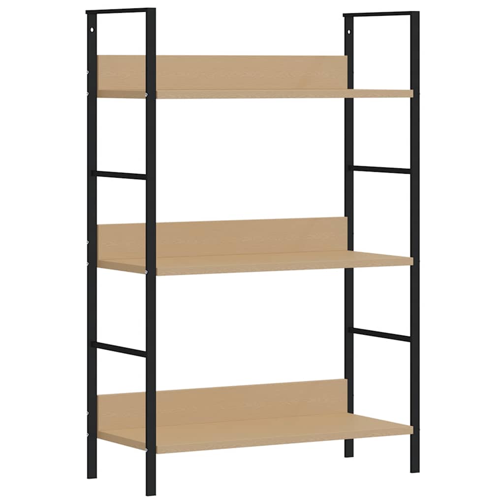 Bokhylla 3 hyllor ek 60x27,6x90,5 cm konstruerat trä