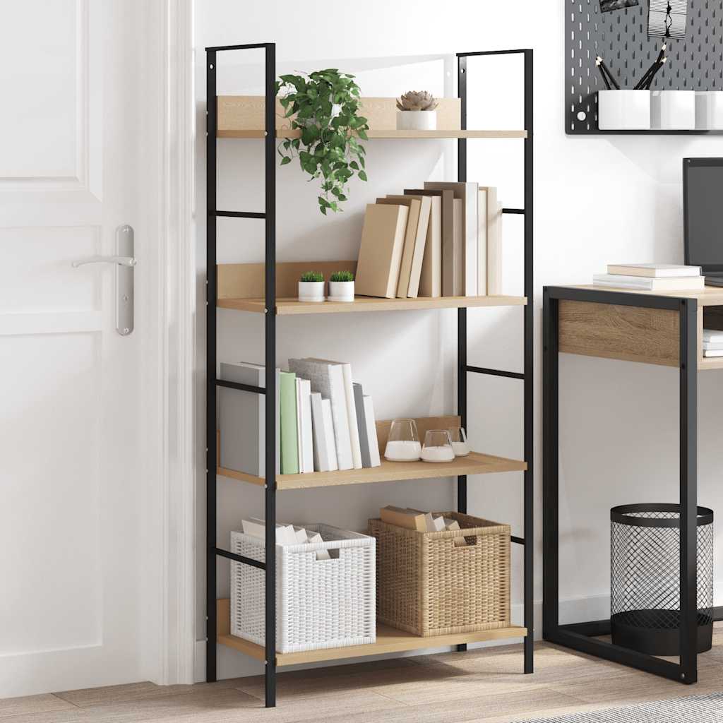 Bokhylla 3 hyllplan ek 60x27,6x124,5 cm konstruerat trä