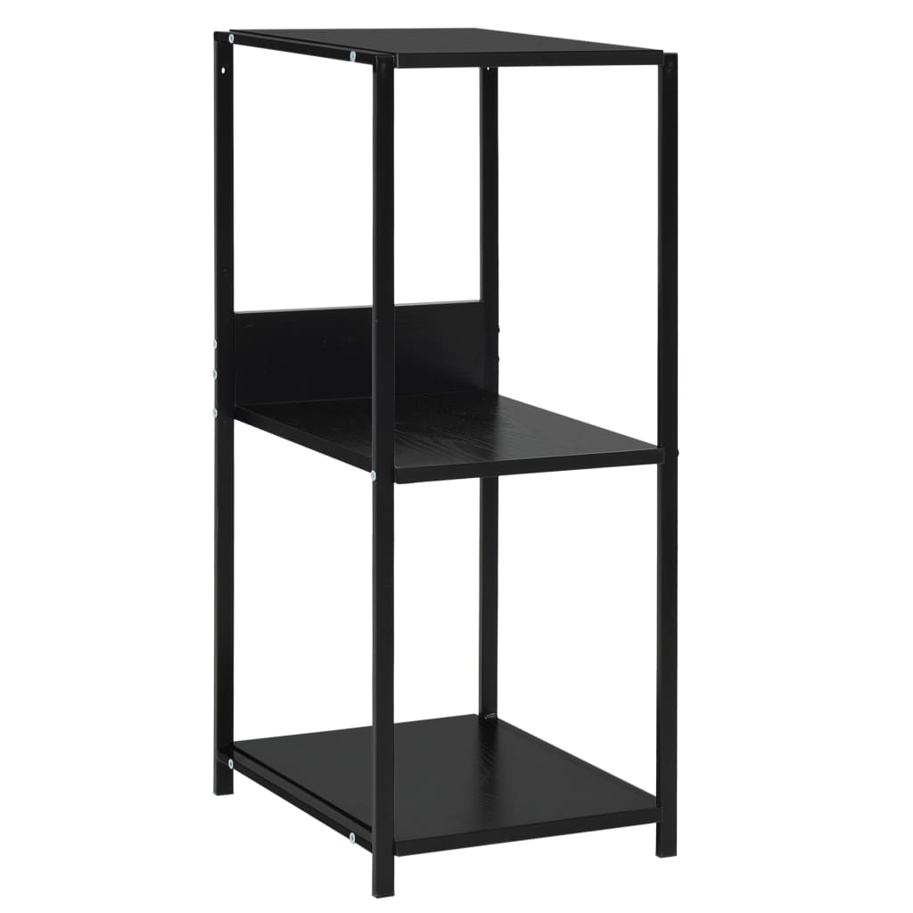 Bokhylla svart 33,5x39,6x79,7 cm konstruerat trä