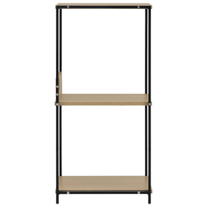 Bokhylla svart och ek 33,5x39,6x79,7 cm konstruerat trä