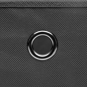 Förvaringslådor med lock 4 st grå 32x32x32 cm tyg