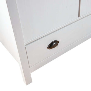 Garderob 2 dörrar Hill vit 89x50x170 cm massiv furu