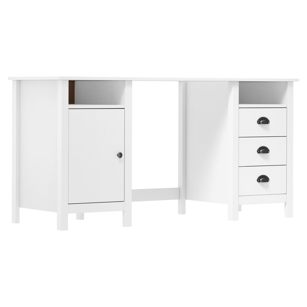 Skrivbord Hill vit 150x50x74 cm massiv furu