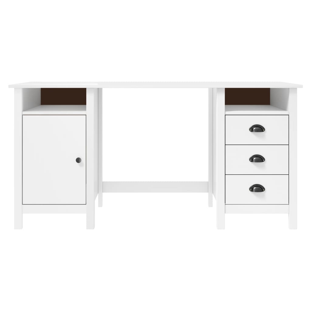 Skrivbord Hill vit 150x50x74 cm massiv furu