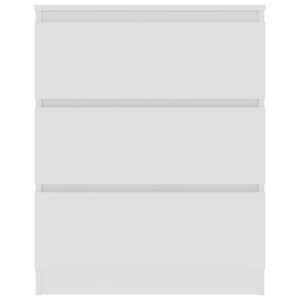 Byrå vit 60x35x76 cm konstruerat trä