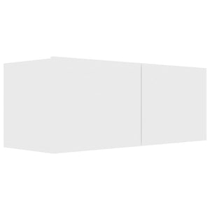 Tv-bänk vit 80x30x30 cm konstruerat trä