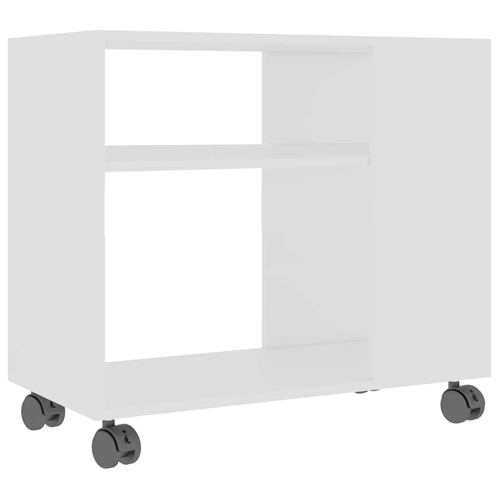 Sidobord vit 70x35x60,5 cm konstruerat trä