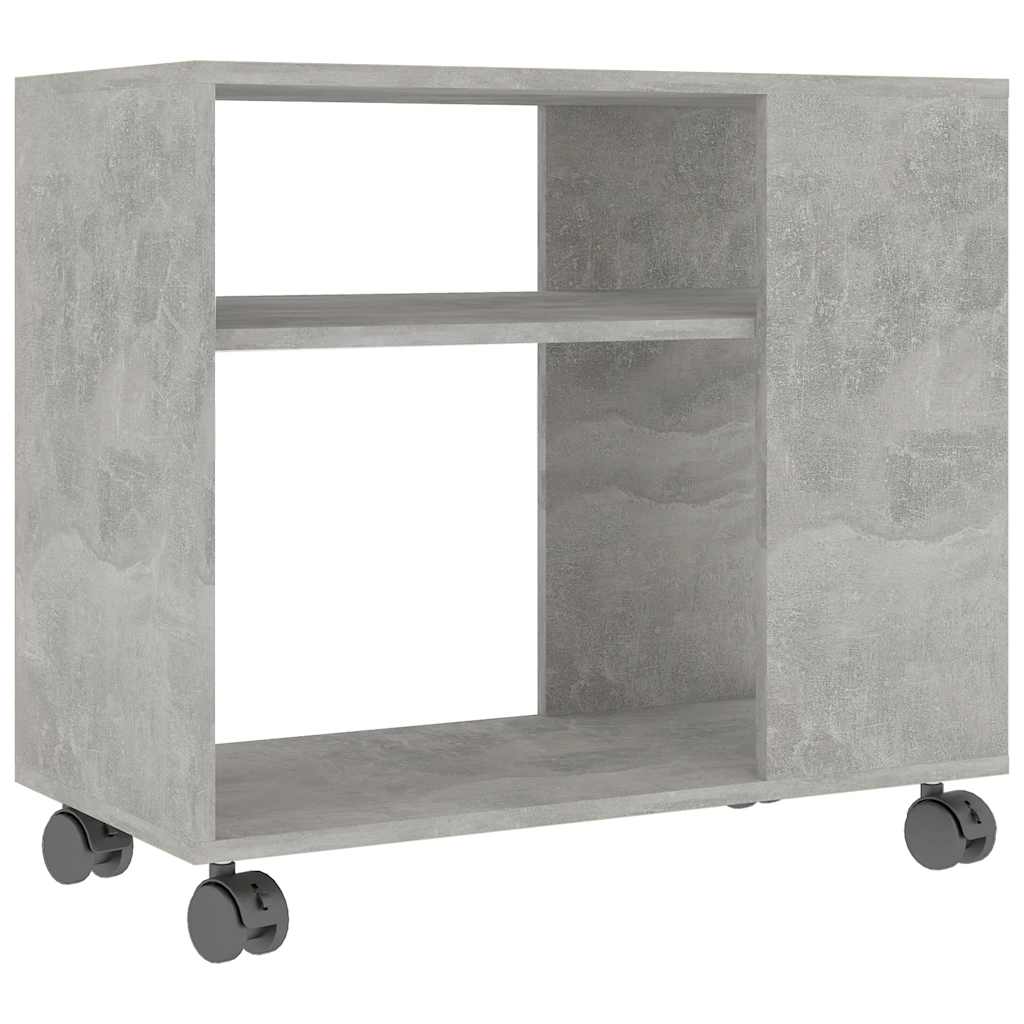 Sidobord betonggrå 70x35x60,5 cm konstruerat trä