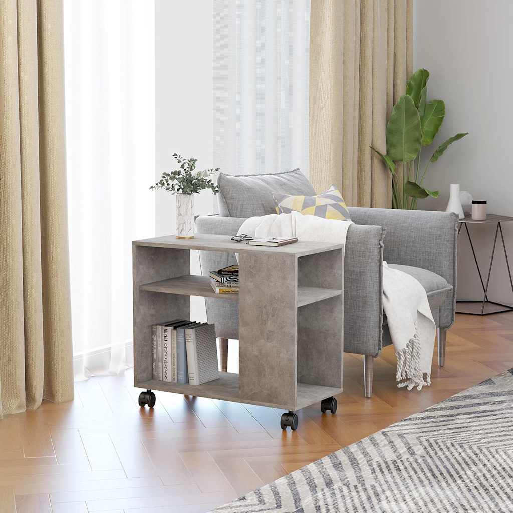 Sidobord betonggrå 70x35x60,5 cm konstruerat trä