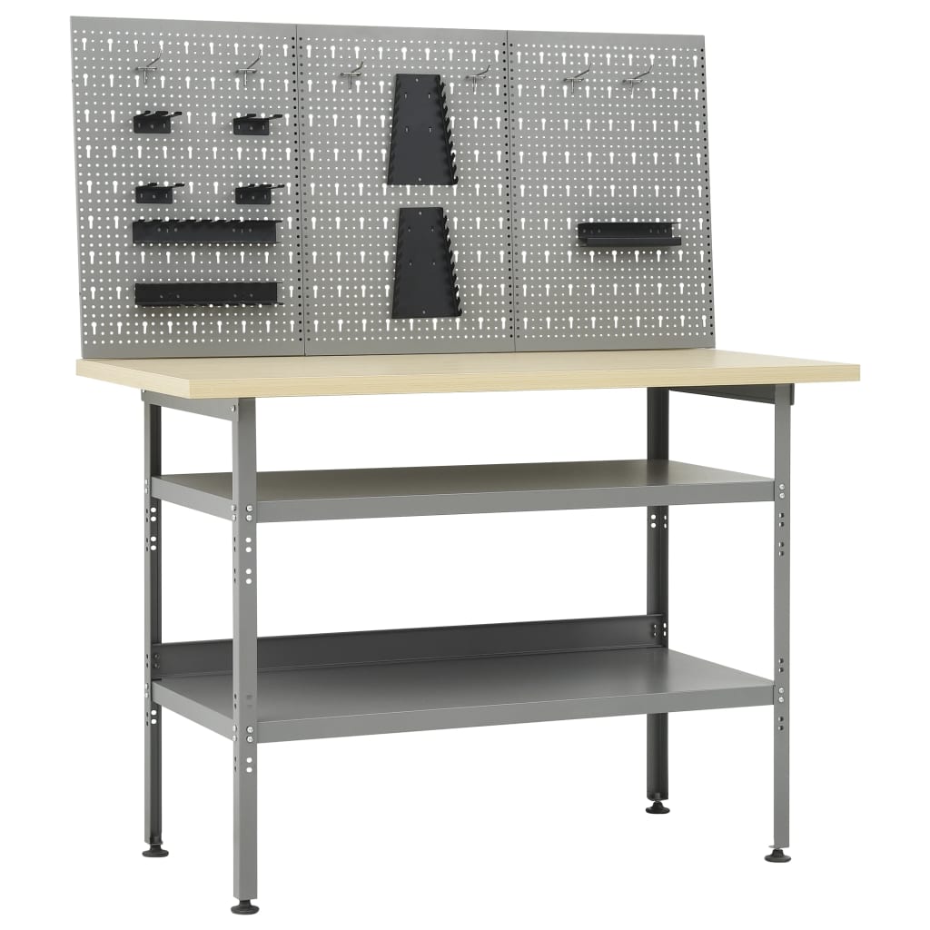 Arbetsbänk med 3 väggpaneler