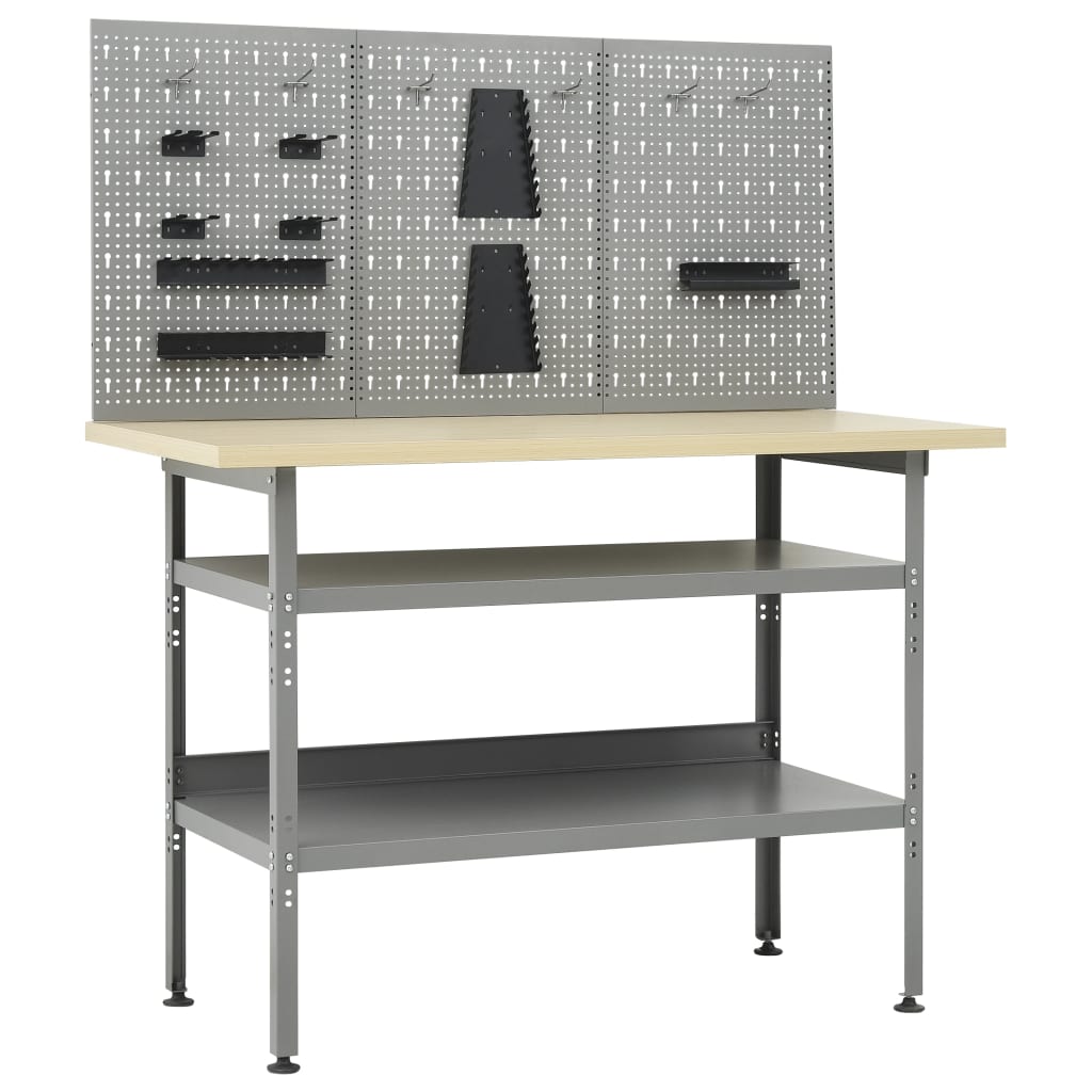 Arbetsbänk med 3 väggpaneler