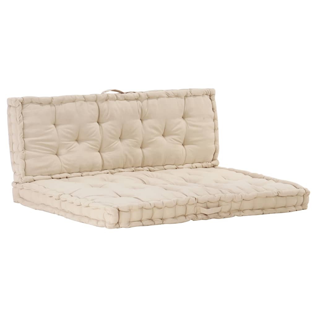 Dyna till pallsoffa 2 st bomull beige