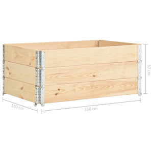 Pallkrage 3 st 100x150 cm massiv furu