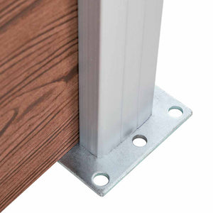 WPC-staketpanel 1 fyrkantig + 1 vinklad 273x186 cm brun