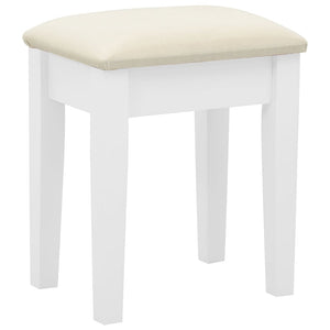 Sminkbord med pall vit 65x36x128 cm kejsarträ MDF