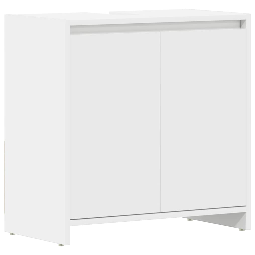 Badrumsskåp vit 60x33x61 cm konstruerat trä