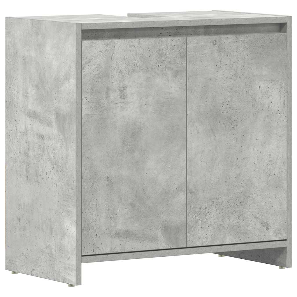 Badrumsskåp betonggrå 60x33x60 cm konstruerat trä