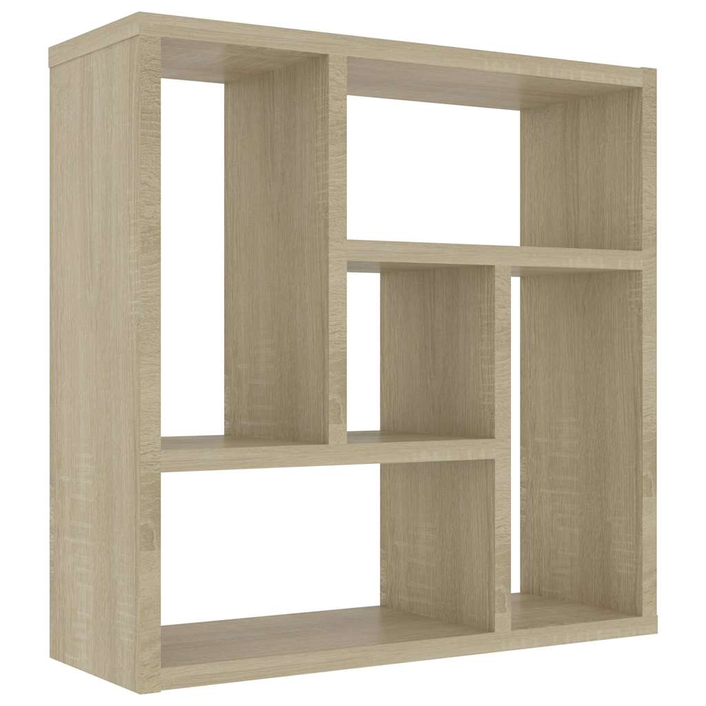 Vägghylla sonoma-ek 45x16x45 cm konstruerat trä