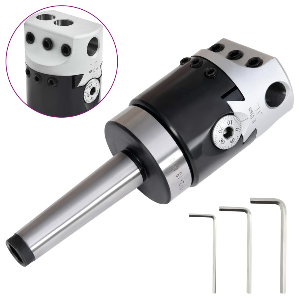 Borrchuck 50 mm med MT2 skaft för svarvfräsning