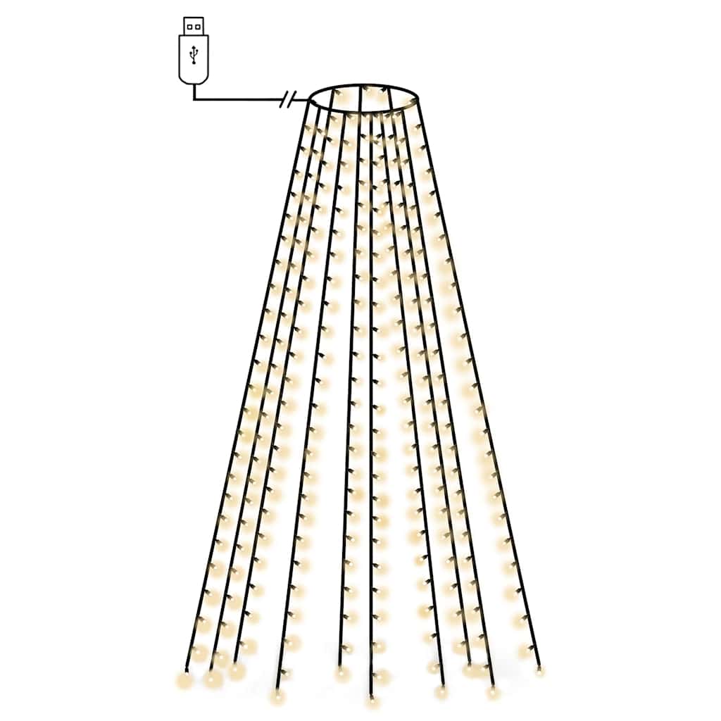 Ljusnät för julgran 250 LED 250 cm