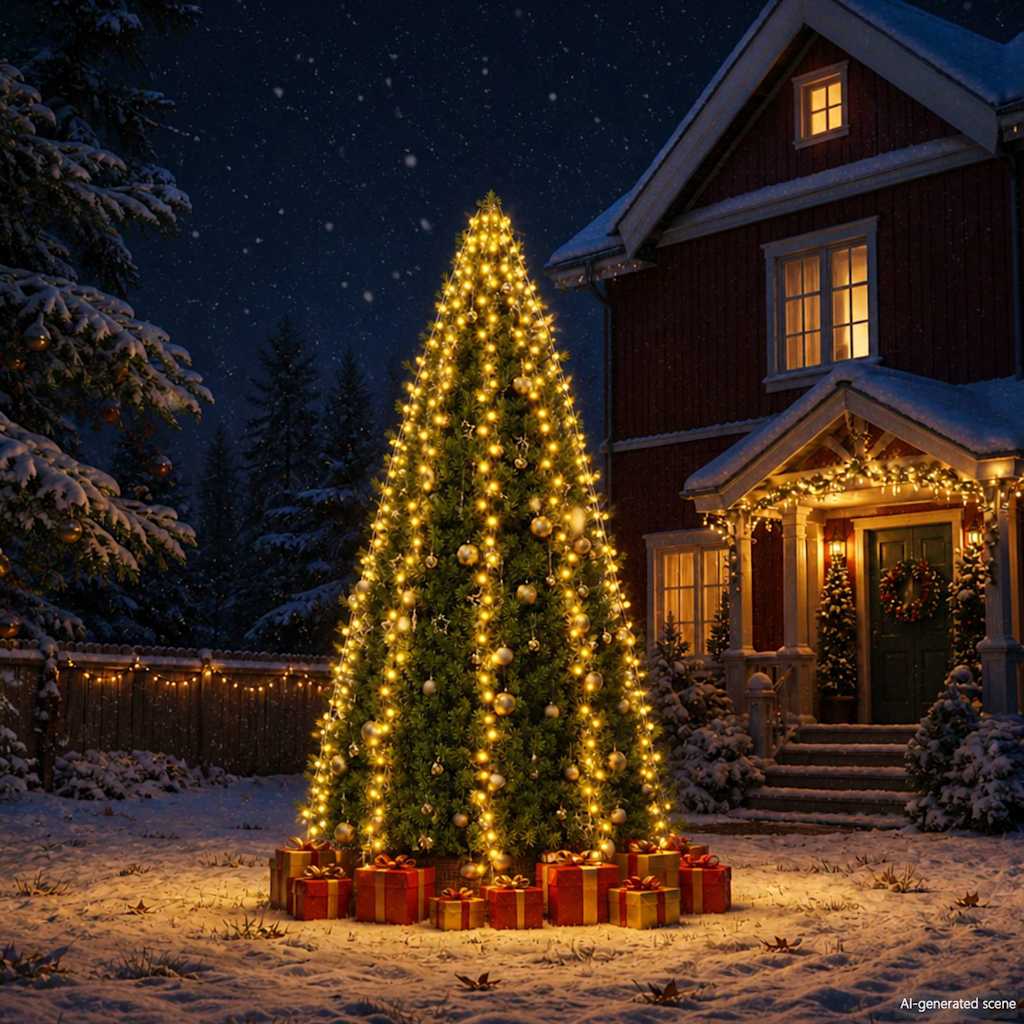 Ljusnät för julgran 300 LED 300 cm