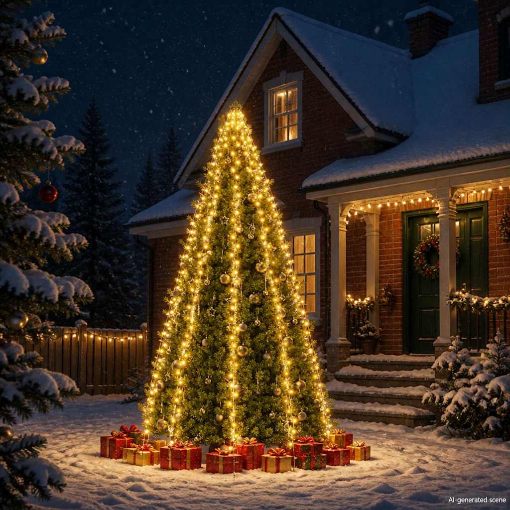 Ljusnät för julgran 400 LED 400 cm