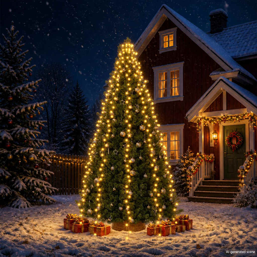 Ljusnät för julgran 500 LED 500 cm