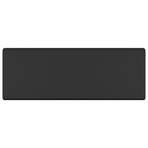 Fyrkantigt handfat bräddavlopp matt svart 41x41 cm keramik