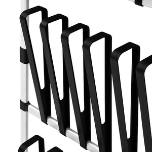 Teleskopisk stövelhylla med stänger aluminium