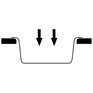 Diskho med bräddavlopp svart granit